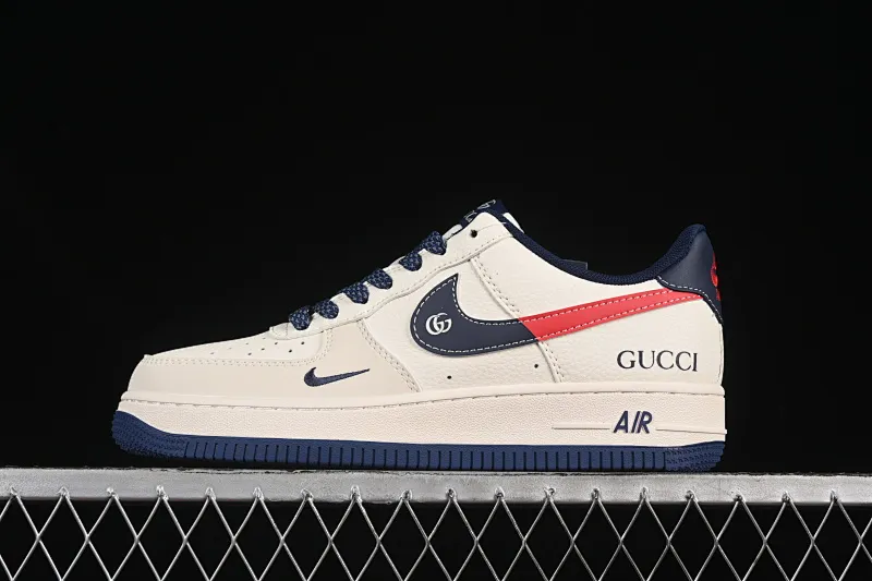 All categories Nk Air Force 1 Air Force series Nk Air Force 1 Low Air Force low-top Nike Air Force 1'07 Low Gucci co-branded blue and red two-color hook Air Force 1 low-top casual sneakers JJ2508-713